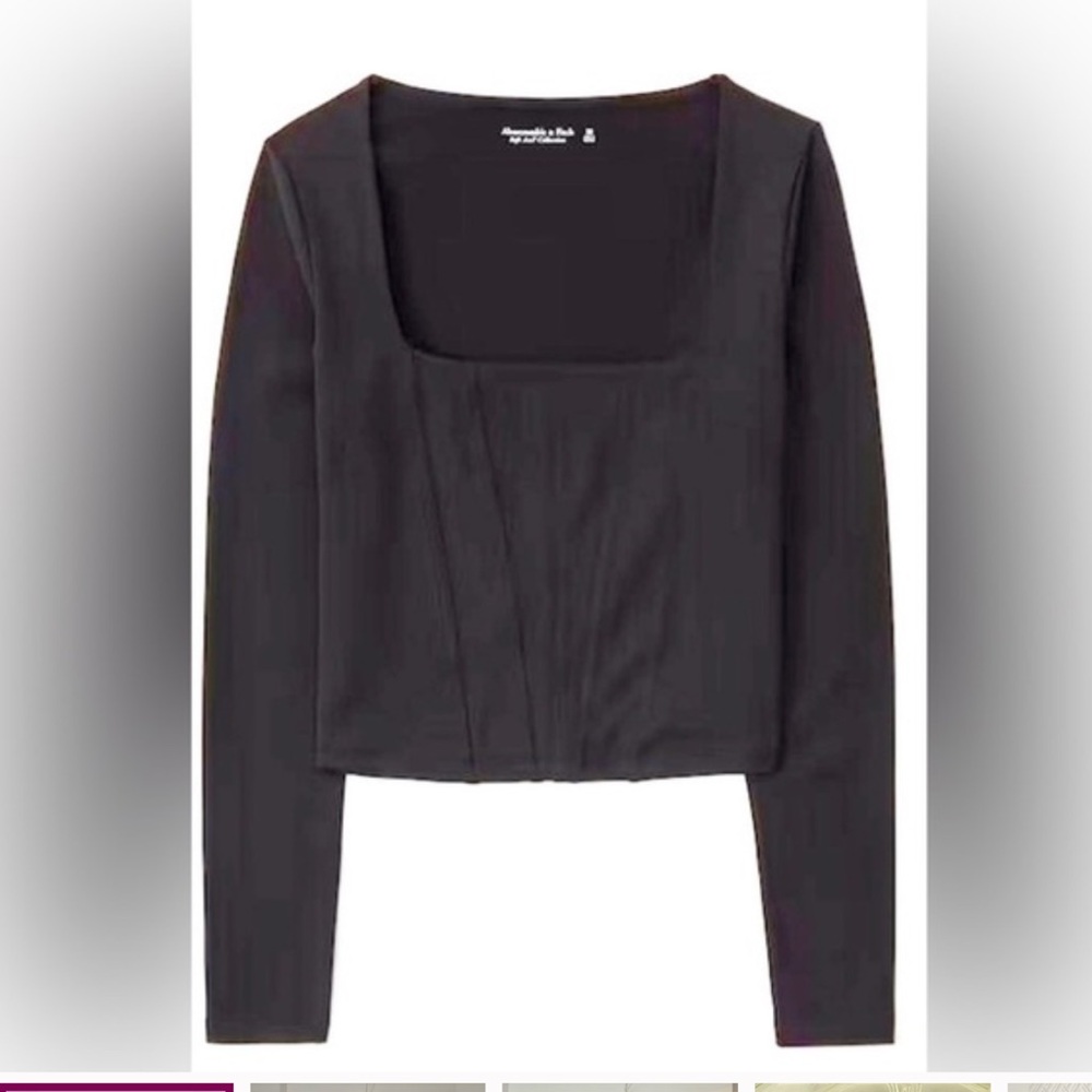 Abercrombie & Fitch Soft A&F Collection Cropped Corset Top